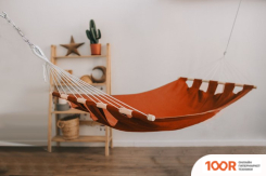 MAMO ПОДВЕСНОЙ ГАМАК ЛЬНЯНОЙ 200Х120 СМ (ТЕРРАКОТОВЫЙ) (44577)