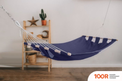 MAMO ПОДВЕСНОЙ ГАМАК ЛЬНЯНОЙ 200Х120 СМ (СИНИЙ) (44576)