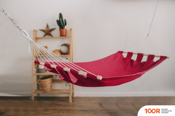 MAMO ПОДВЕСНОЙ ГАМАК ЛЬНЯНОЙ 200Х120 СМ (МАРСАЛА) (44574)