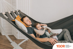 MAMO ПОДВЕСНОЙ ГАМАК ЛЬНЯНОЙ 200Х120 СМ (БИРЮЗА) (44571)