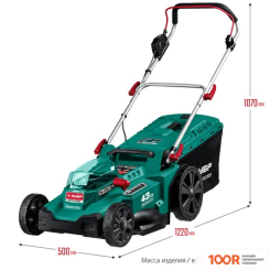 Газонокосилка Зубр МАСТЕР ГКЛ-4336-42 (С 2-МЯ АКБ) (44453)