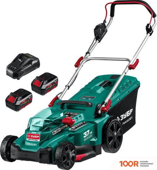 Газонокосилка Зубр МАСТЕР ГКЛ-3736-42 (С 2-МЯ АКБ) (44451)