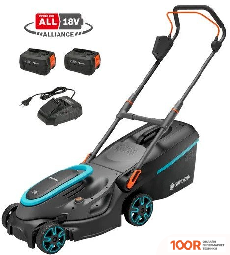 Газонокосилка Gardena POWERMAX 37/36V P4A SET 14638-20 (С 2-МЯ АКБ) (43596)