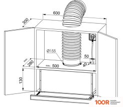 Кухонная вытяжка ZUGEL ZHT651GB (41730)