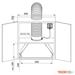 Кухонная вытяжка ZUGEL ZHI524GB (41725)