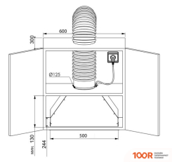 Кухонная вытяжка ZUGEL ZHI521W (41717)