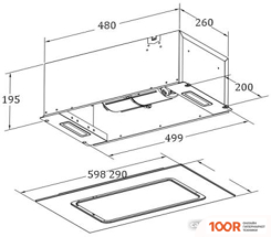 Кухонная вытяжка ZorG SANTA 850 60 S (ЧЕРНЫЙ) (41652)