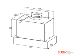 Кухонная вытяжка ZorG BONA 1000 52 M (НЕРЖАВЕЮЩАЯ СТАЛЬ) (41532)