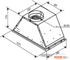 Кухонная вытяжка Zigmund & Shtain K 376.51 S (41476)