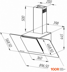 Кухонная вытяжка Zigmund & Shtain K 150.9 B (41461)