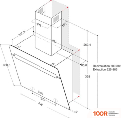 Кухонная вытяжка Whirlpool WHVP 62F LT SK (41352)