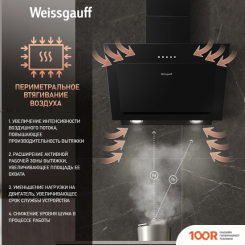 Кухонная вытяжка Weissgauff YOTA 500 PB BL (41302)