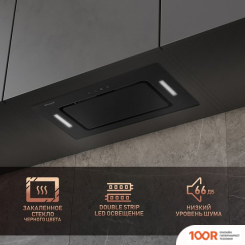 Кухонная вытяжка Weissgauff INTENSE 600 TOUCH BLACK GLASS (41215)
