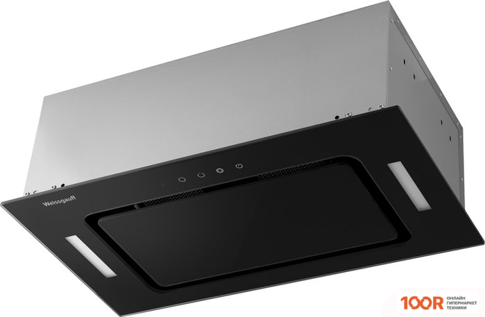 Кухонная вытяжка Weissgauff INTENSE 600 TOUCH BLACK GLASS (41215)