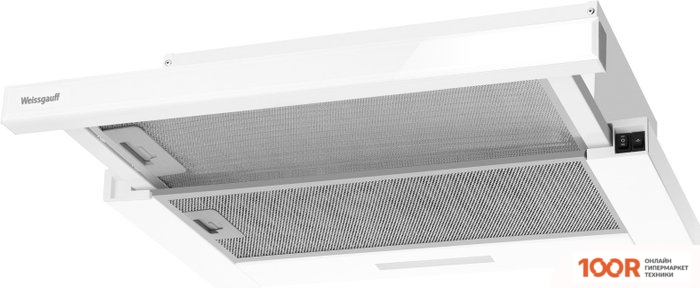 Кухонная вытяжка Weissgauff HIDE 600 WHITE GLASS (41213)