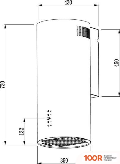 Кухонная вытяжка Weissgauff GRACIA 70 BL (41205)