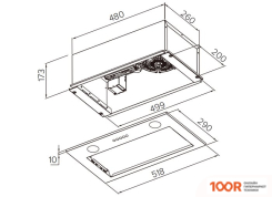Кухонная вытяжка Weissgauff BOX 850 PB BLACK EDITION (41192)
