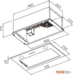 Кухонная вытяжка Weissgauff BOX 1000 BL SENSOR (41174)