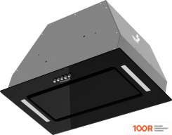 Кухонная вытяжка Weissgauff AVIATOR 600 PB BLACK GLASS (41165)