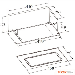 Кухонная вытяжка Weissgauff AURA 456 TOUCH BLACK GLASS (41160)