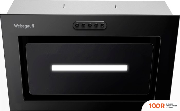 Кухонная вытяжка Weissgauff AURA 456 PB BLACK GLASS (41159)