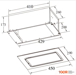 Кухонная вытяжка Weissgauff AURA 456 PB BLACK GLASS (41159)