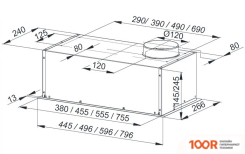 Кухонная вытяжка Weissgauff ALPHA 80 PB BL (41145)