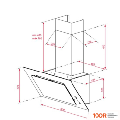 Кухонная вытяжка TEKA DVT 68660 TBS 112930040 (БЕЛЫЙ) (41093)