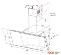 Кухонная вытяжка TEKA DVF 67670 TBS (ЧЕРНЫЙ) (41074)