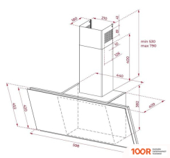 Кухонная вытяжка TEKA DVF 67670 TBS (БЕЛЫЙ) (41073)