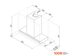 Кухонная вытяжка Smeg KSGT93X (41009)