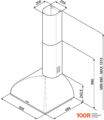 Кухонная вытяжка Smeg KS59AOE2 (40986)