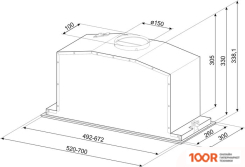 Кухонная вытяжка Smeg KICGR70X (40973)