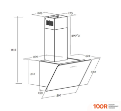 Кухонная вытяжка Schtoff TITAN 60 (БЕЛЫЙ) (40892)