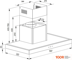Кухонная вытяжка Schtoff S PLUS 600 X (НЕРЖАВЕЮЩАЯ СТАЛЬ) (40869)