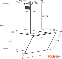 Кухонная вытяжка Schtoff MACAU 60 (БЕЛЫЙ) (40857)