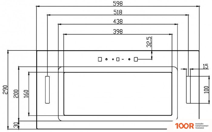 Кухонная вытяжка Schtoff GALA 60 (БЕЛЫЙ) (40836)