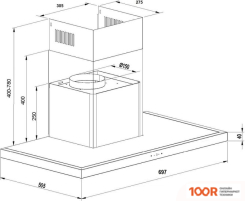 Кухонная вытяжка Schtoff AMG TD 700 BLACK (ЧЕРНЫЙ) (40817)