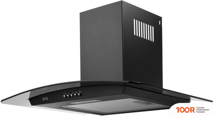 Кухонная вытяжка Ore GLASSET 60L (ЧЕРНЫЙ) (40717)