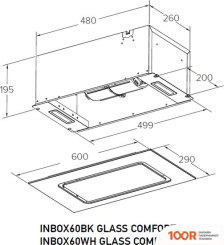 Кухонная вытяжка Meferi INBOX60BK GLASS COMFORT (40468)