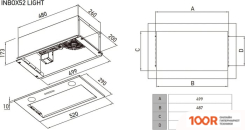 Кухонная вытяжка Meferi INBOX52BK LIGHT (40451)