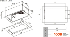 Кухонная вытяжка Meferi INBOX45WH LIGHT (40447)