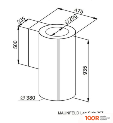 Кухонная вытяжка MAUNFELD LEE SIDE 397 (ЧЕРНЫЙ) (40310)