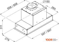 Кухонная вытяжка MAUNFELD FANTASY LIGHT 60 (БЕЖЕВЫЙ) (40282)