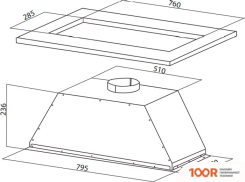 Кухонная вытяжка Making Oasis Everywhere VM-80S (V) (40166)