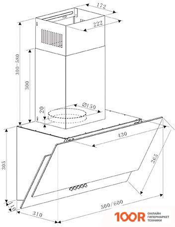 Кухонная вытяжка Making Oasis Everywhere NC-50B (40043)
