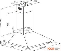 Кухонная вытяжка Making Oasis Everywhere KB-60W (40010)