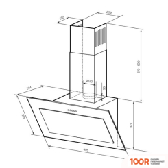Кухонная вытяжка LEX MIO G 500 (БЕЛЫЙ) (39929)