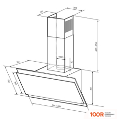 Кухонная вытяжка LEX FURIA 600 (СЛОНОВАЯ КОСТЬ) (39821)
