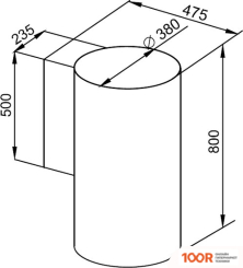 Кухонная вытяжка KUPPERSBERG WL-TUBA B (39800)
